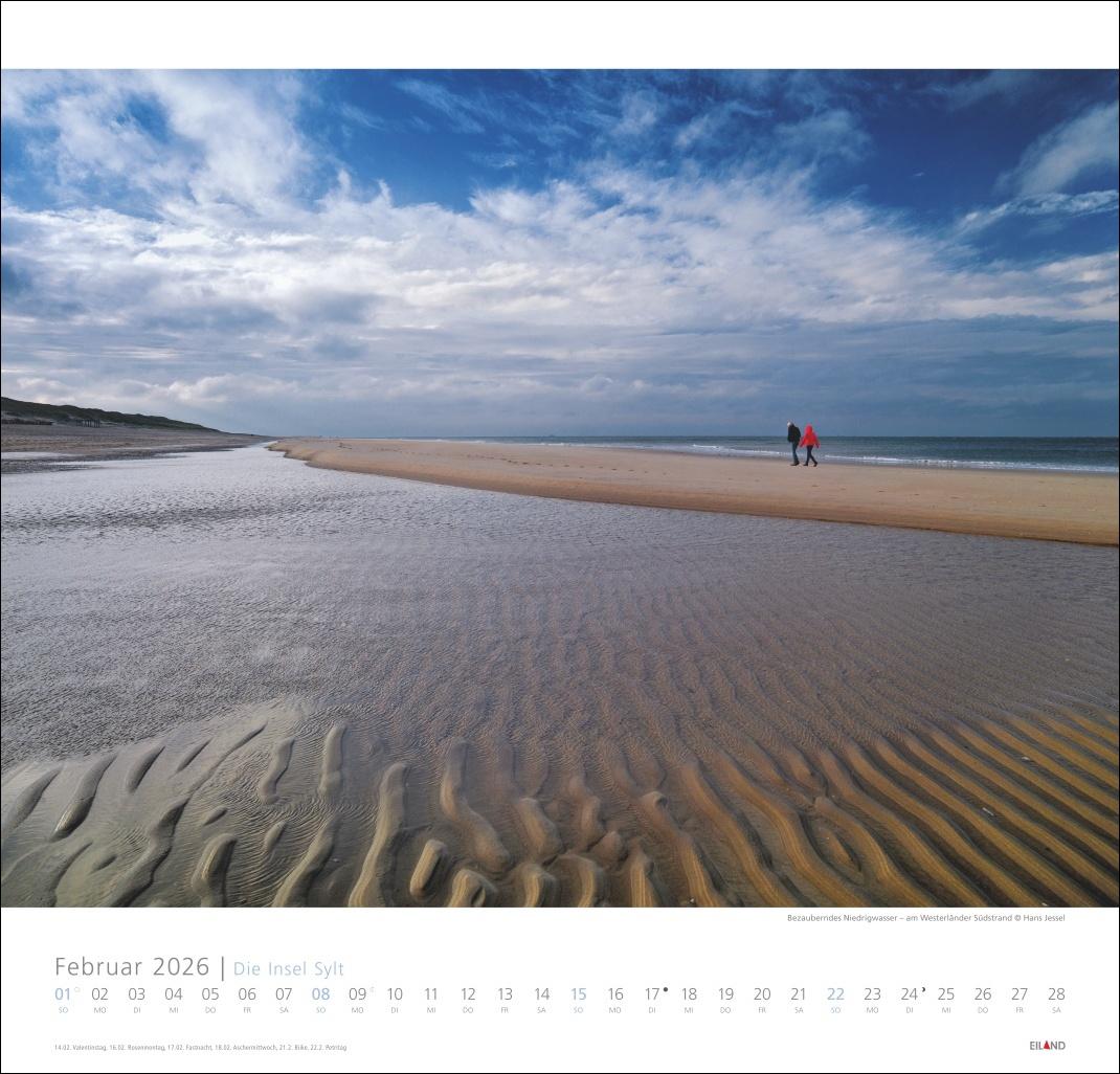 Beispielinhalt (Bild) Die Insel Sylt Edition Kalender 2026 - Hans Jessel