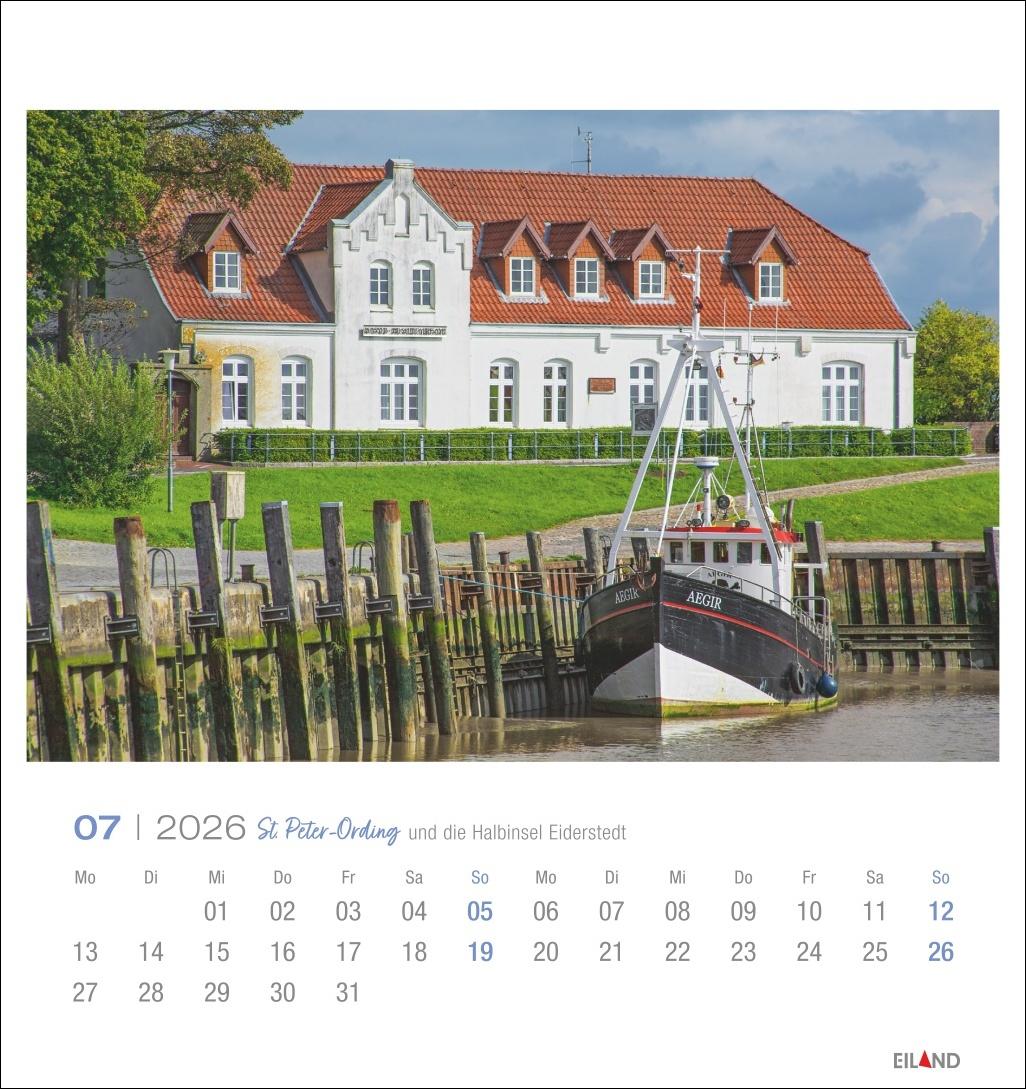 Beispielinhalt (Bild) St. Peter-Ording und die Halbinsel Eiderstedt Postkartenkalender 2026