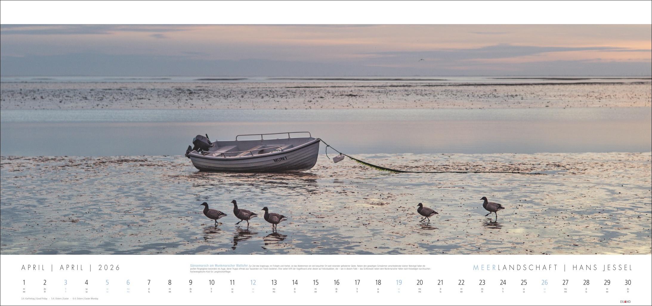 Beispielinhalt (Bild) Meerlandschaft SYLT Kalender 2026 - Hans Jessel