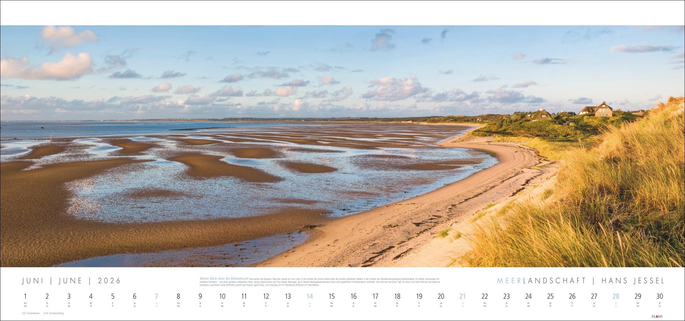 Beispielinhalt (Bild) Meerlandschaft SYLT Kalender 2026 - Hans Jessel
