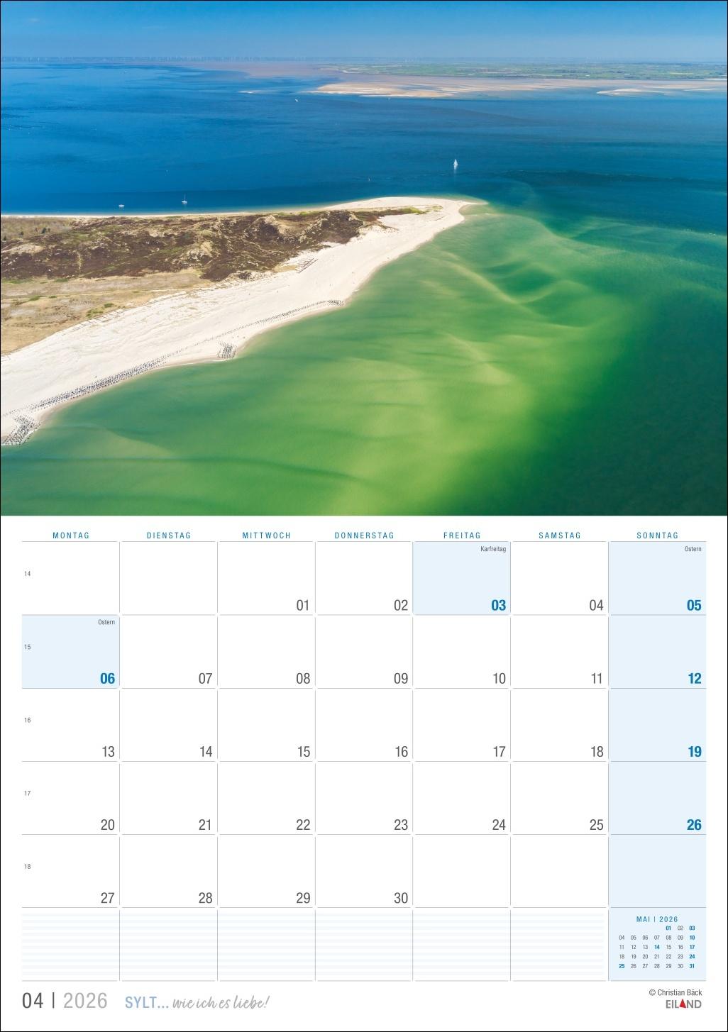 Beispielinhalt (Bild) Sylt ... wie ich es liebe Kalender 2026