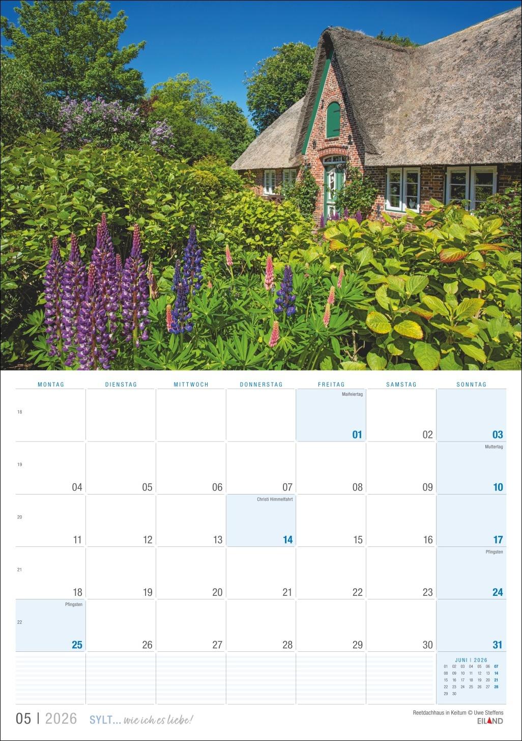 Beispielinhalt (Bild) Sylt ... wie ich es liebe Kalender 2026