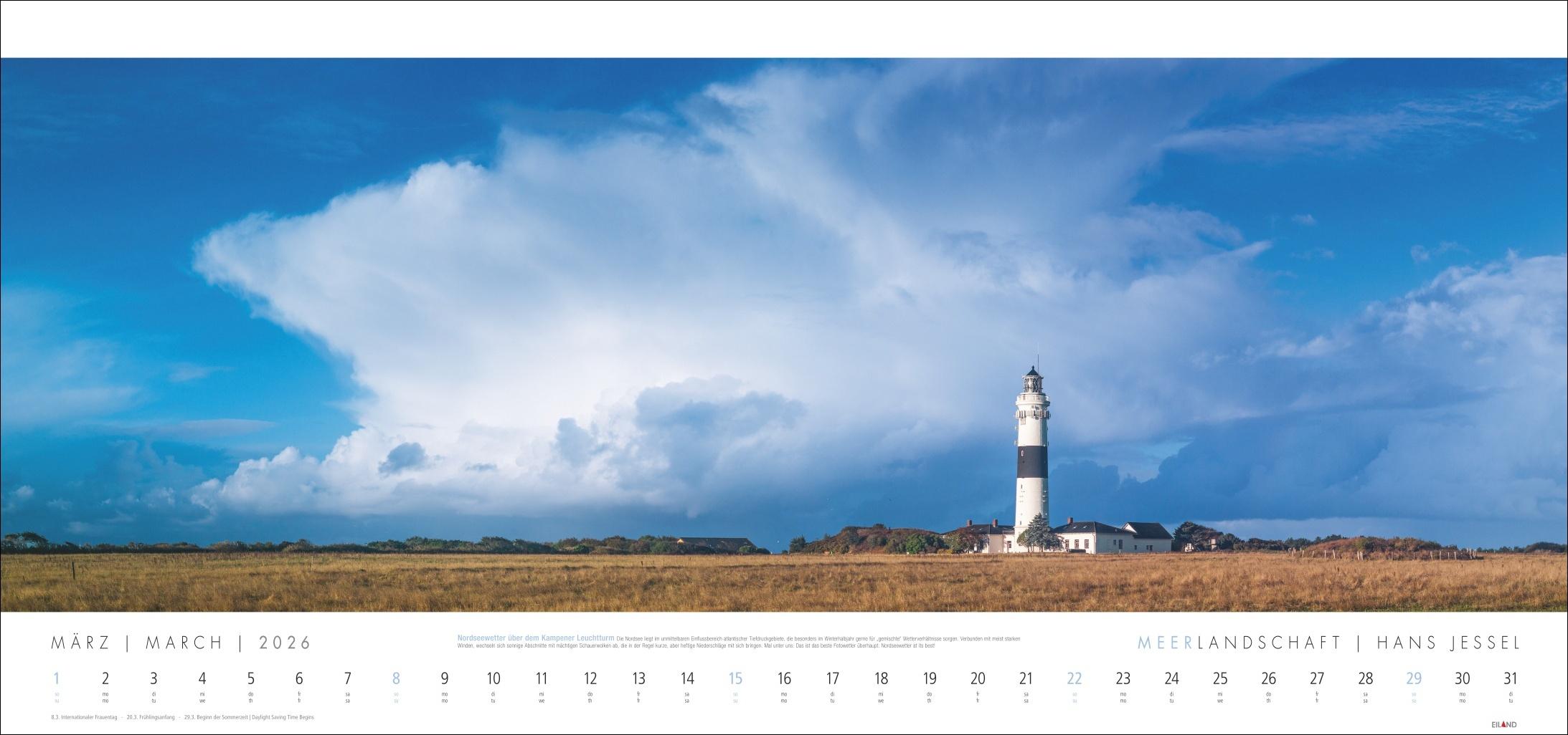 Beispielinhalt (Bild) Meerlandschaft Kalender 2026 - Hans Jessel