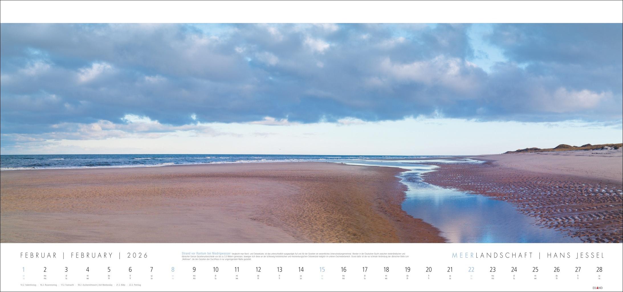 Beispielinhalt (Bild) Meerlandschaft Kalender 2026 - Hans Jessel
