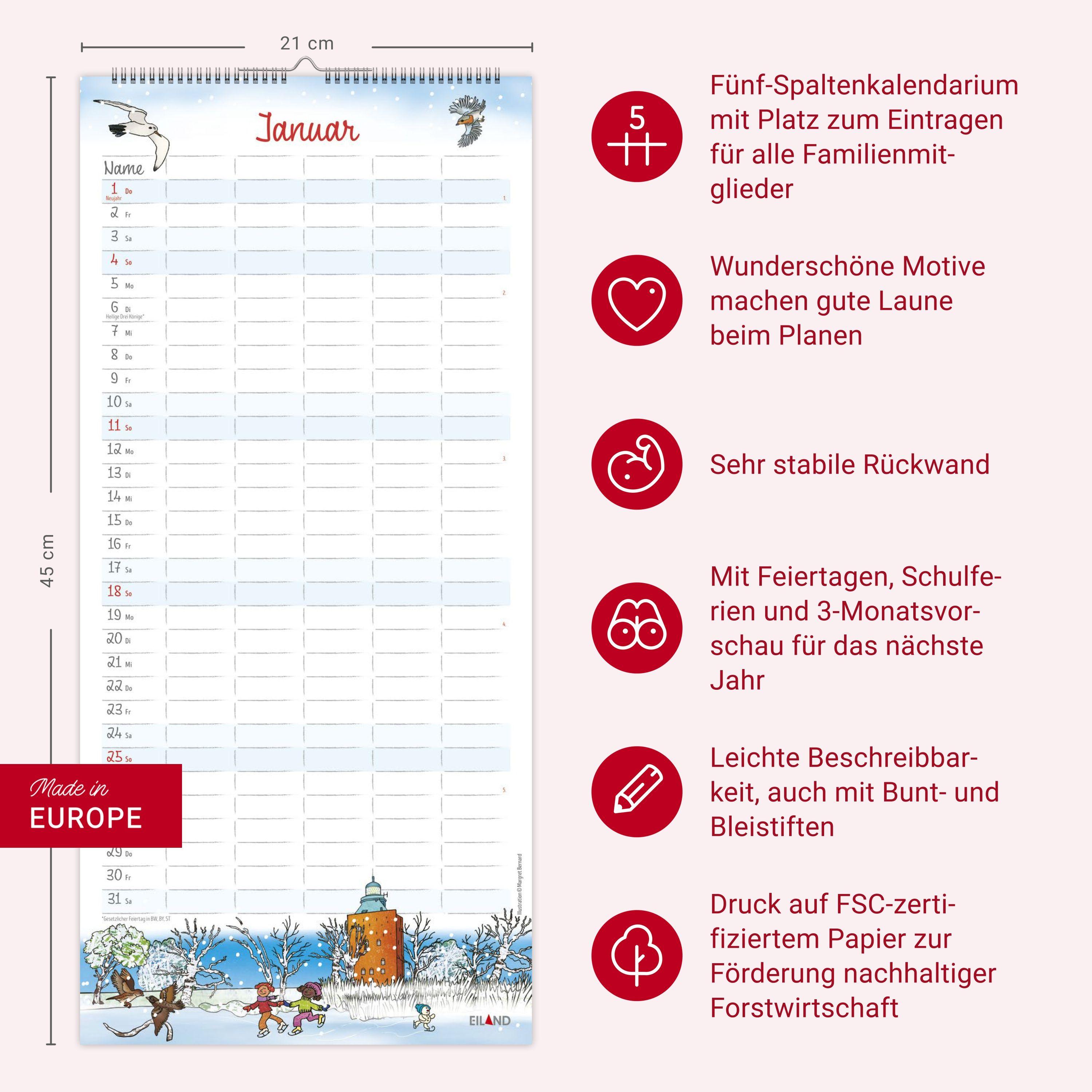 Beispielinhalt (Bild) Der Hamburger Familienplaner 2026 - Margret Bernard