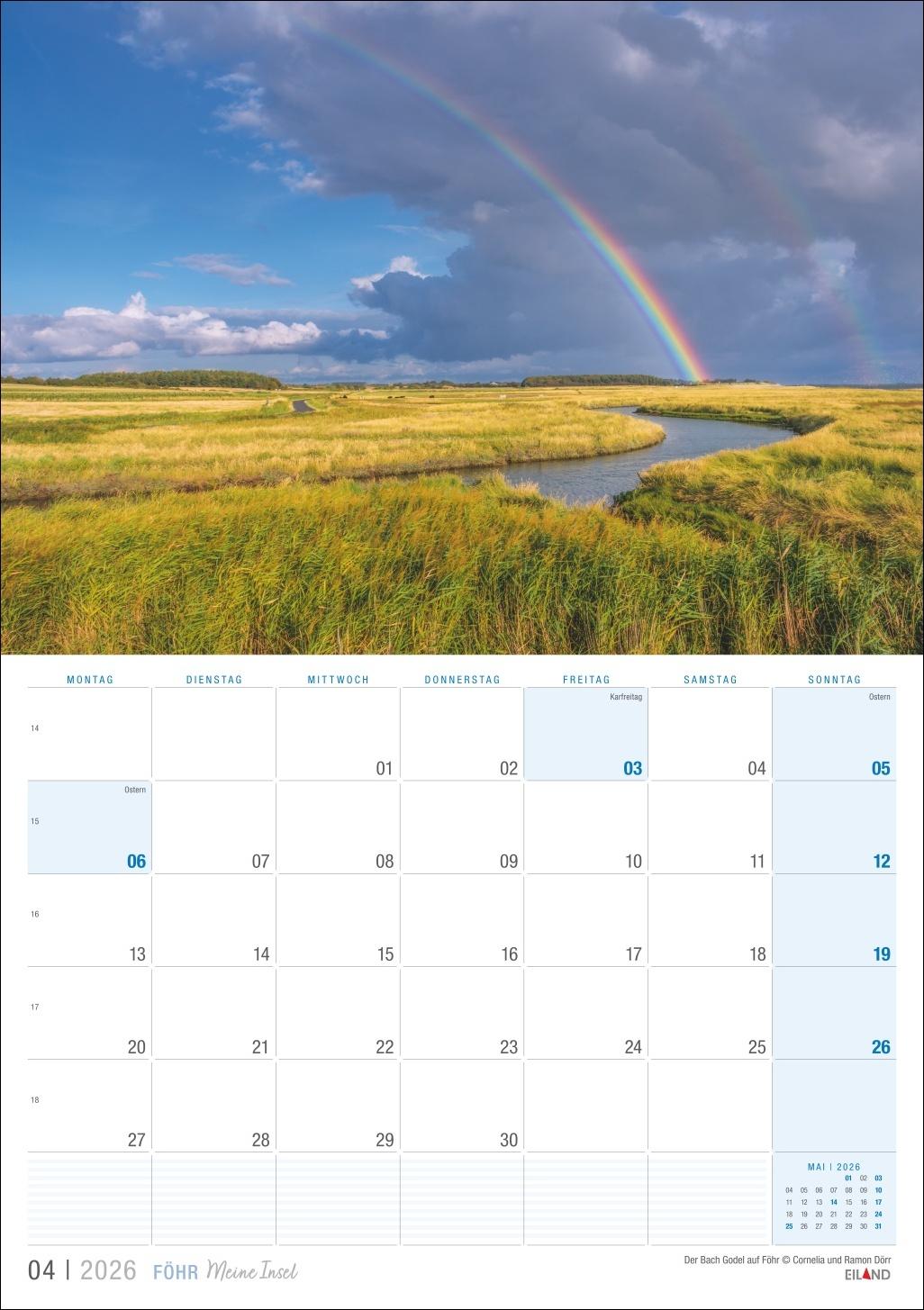 Beispielinhalt (Bild) Föhr ...meine Insel Kalender 2026