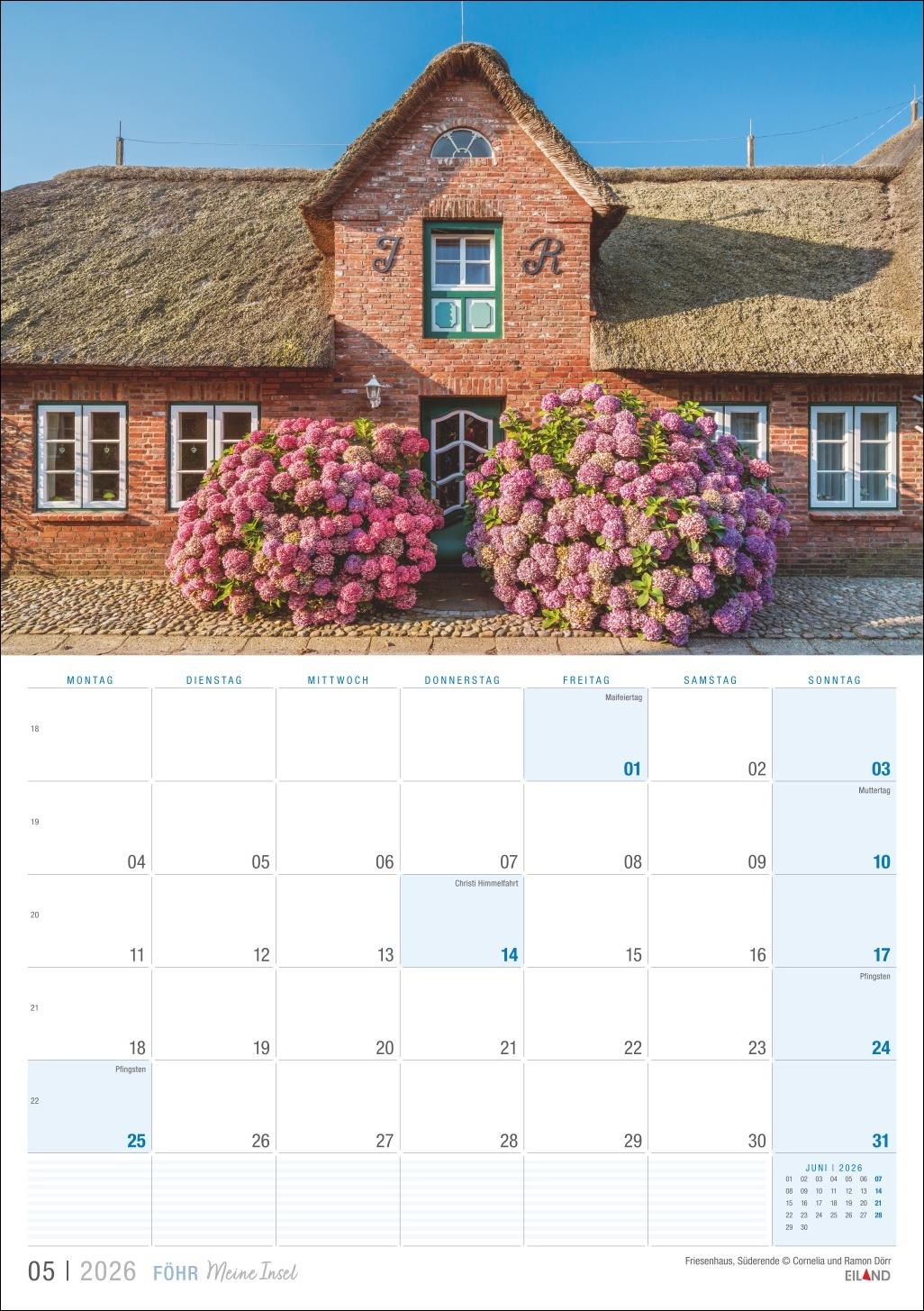 Beispielinhalt (Bild) Föhr ...meine Insel Kalender 2026