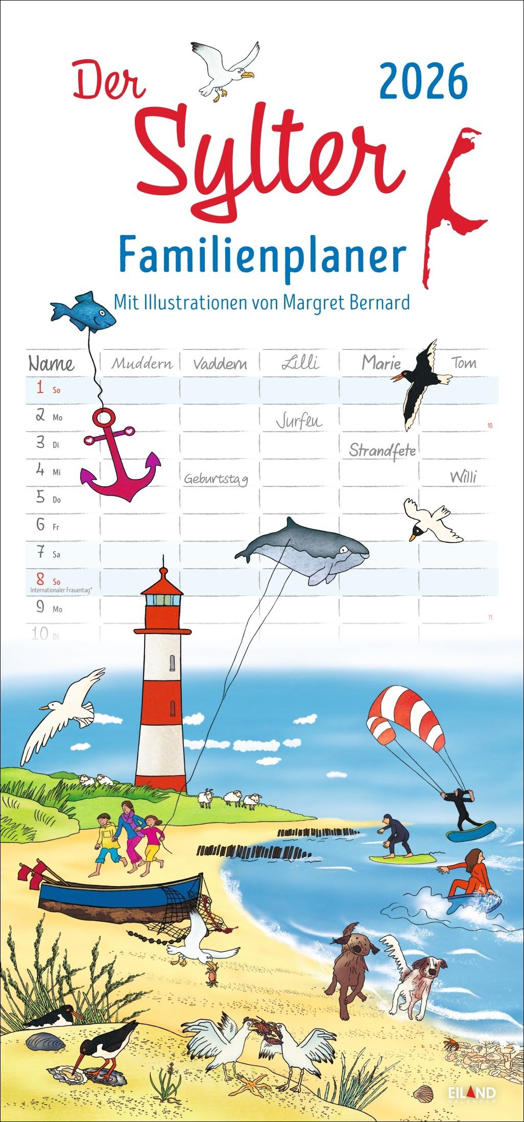 Vorderes Coverbild Der Sylter Familienplaner 2026 - Margret Bernard