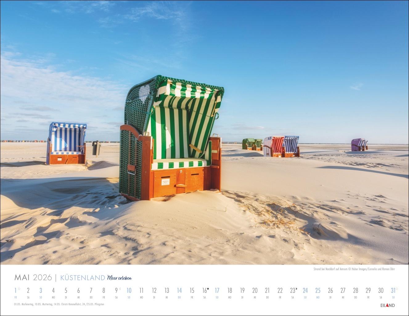 Beispielinhalt (Bild) Küstenland Kalender 2026 - Meer erleben