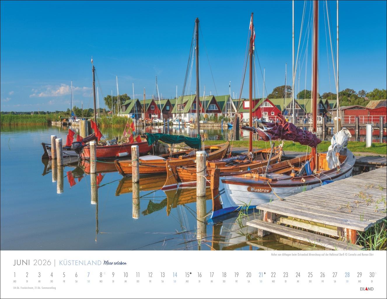 Beispielinhalt (Bild) Küstenland Kalender 2026 - Meer erleben