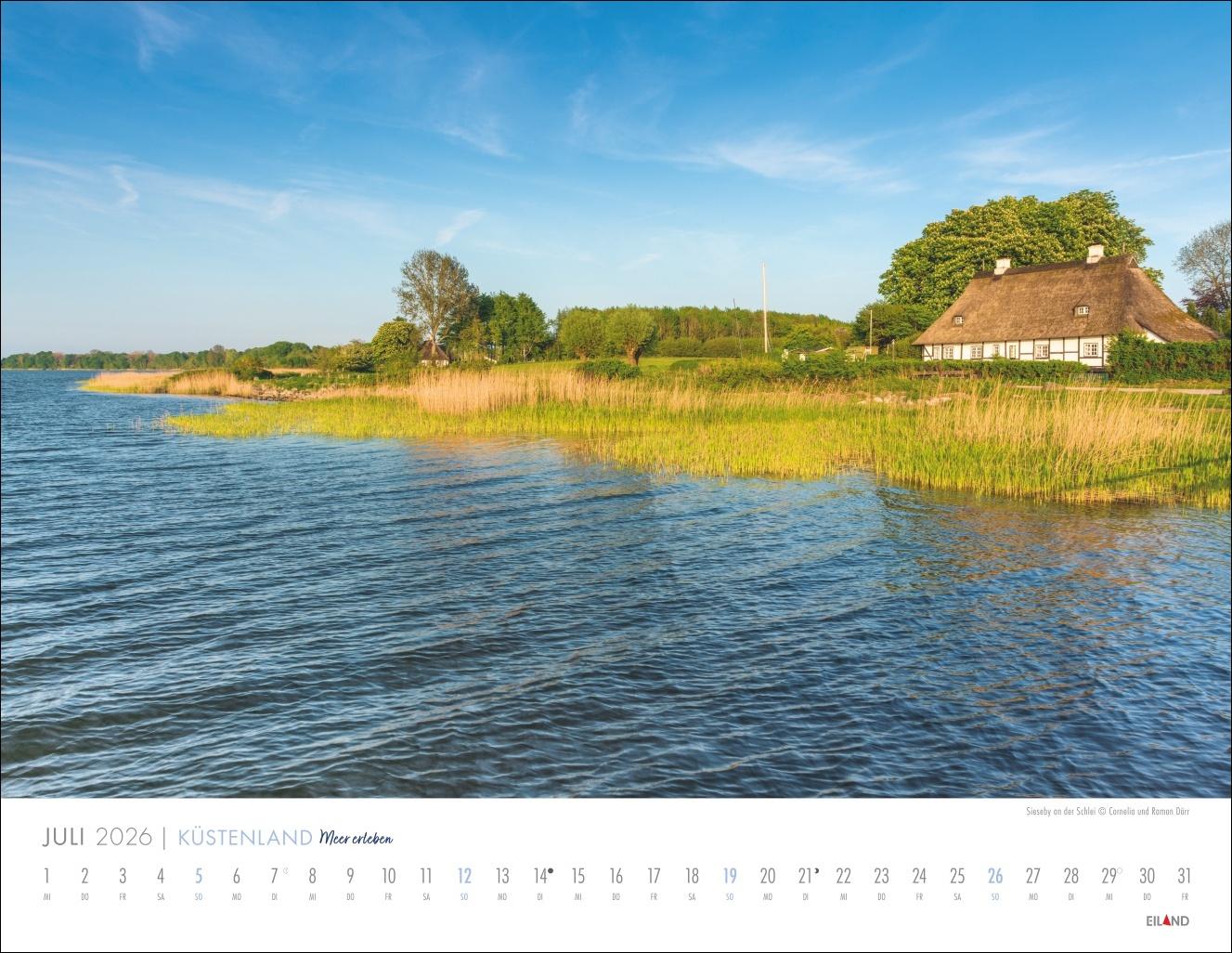 Beispielinhalt (Bild) Küstenland Kalender 2026 - Meer erleben