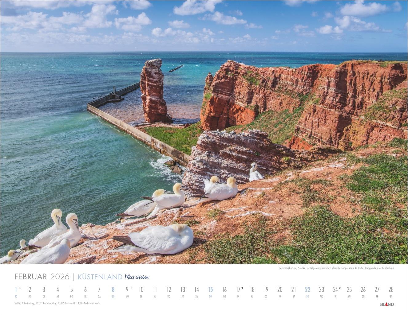 Beispielinhalt (Bild) Küstenland Kalender 2026 - Meer erleben