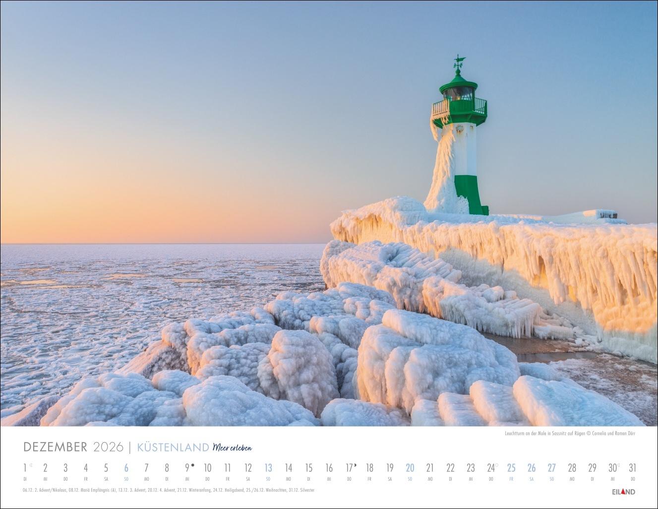 Beispielinhalt (Bild) Küstenland Kalender 2026 - Meer erleben