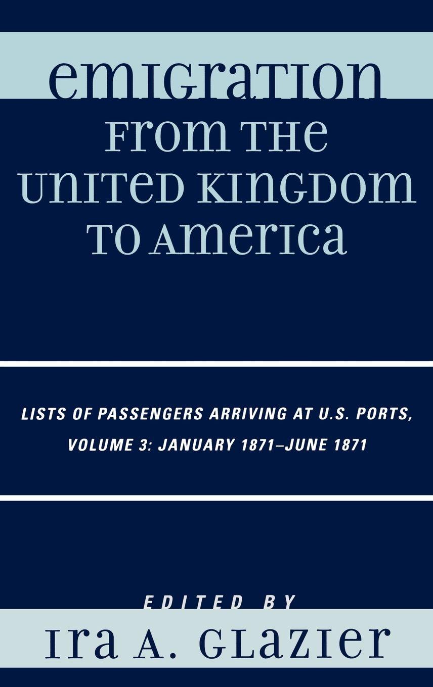 Vorderes Coverbild Emigration from the United Kingdom to America