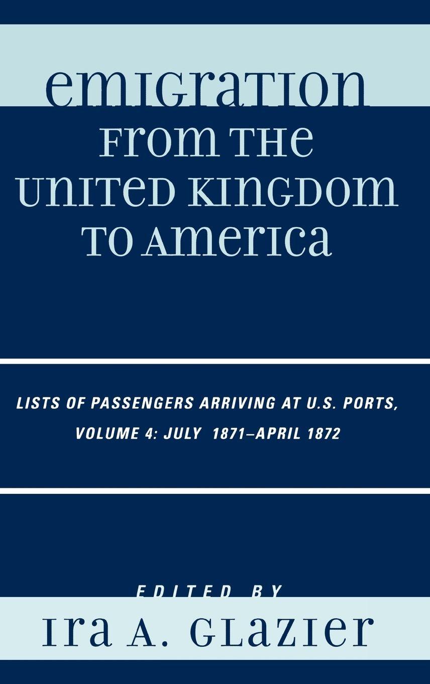 Vorderes Coverbild Emigration from the United Kingdom to America