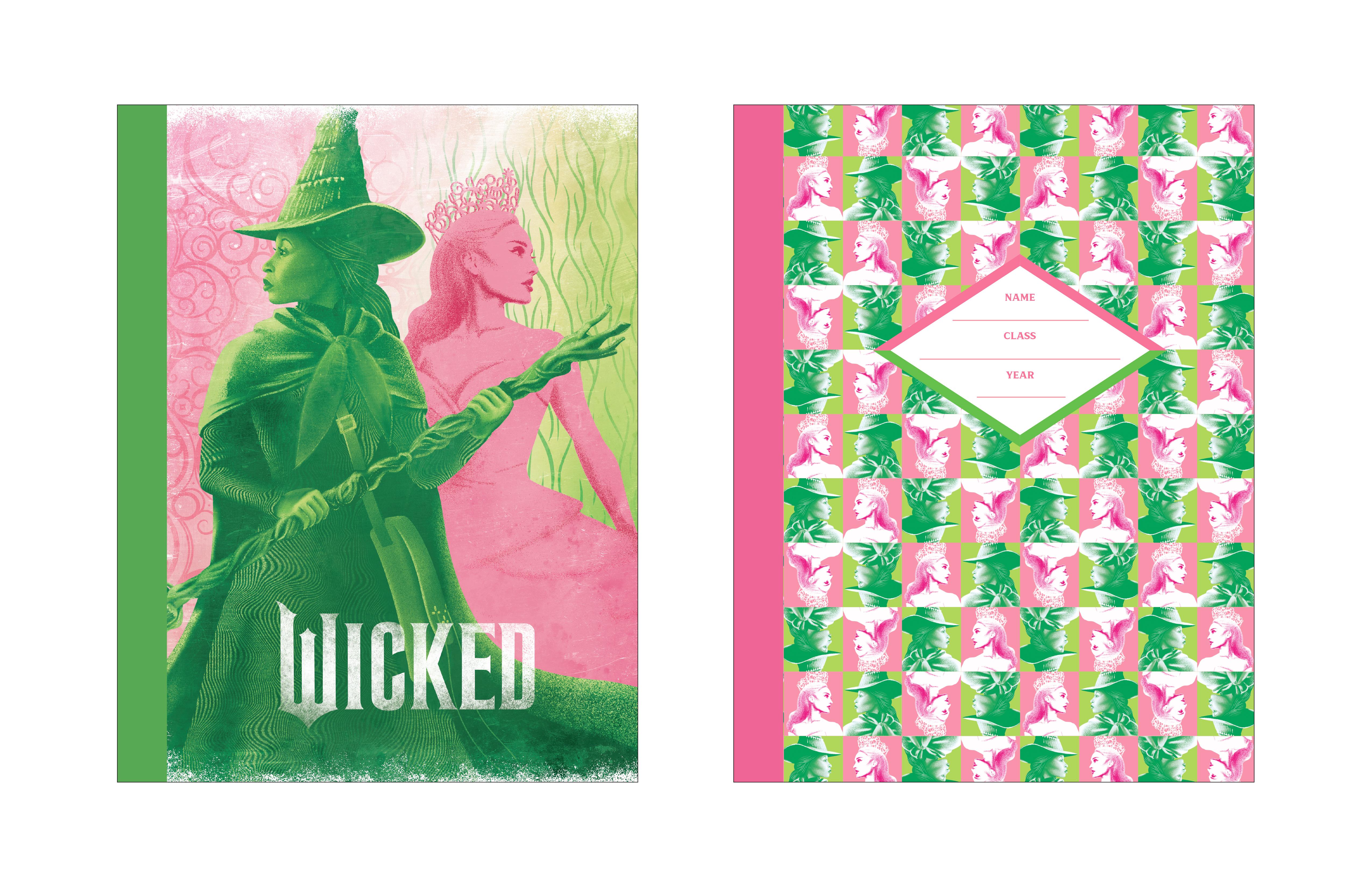 Vorderes Coverbild Wicked Pink & Green Composition Notebook Set (Set