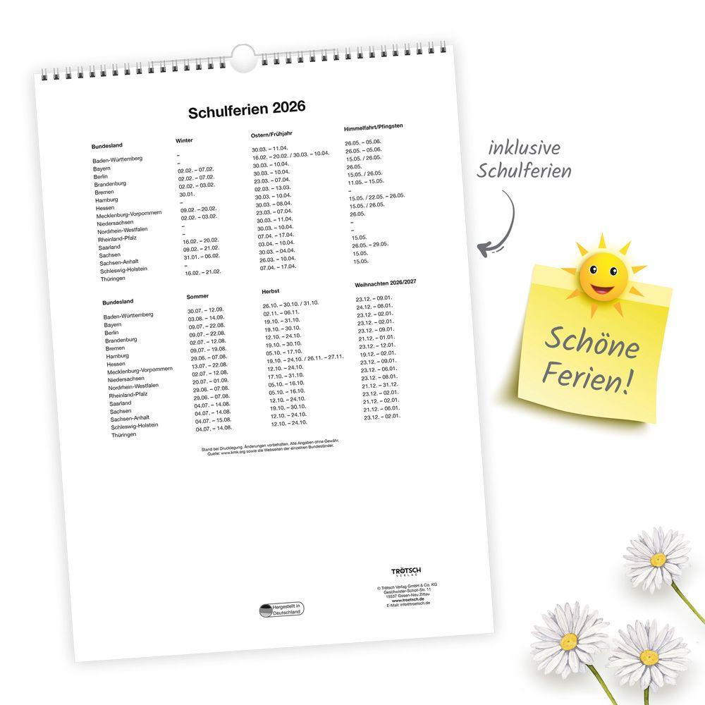 Beispielinhalt (Bild) Trötsch Großbildkalender Der große Rentnerkalender 2026