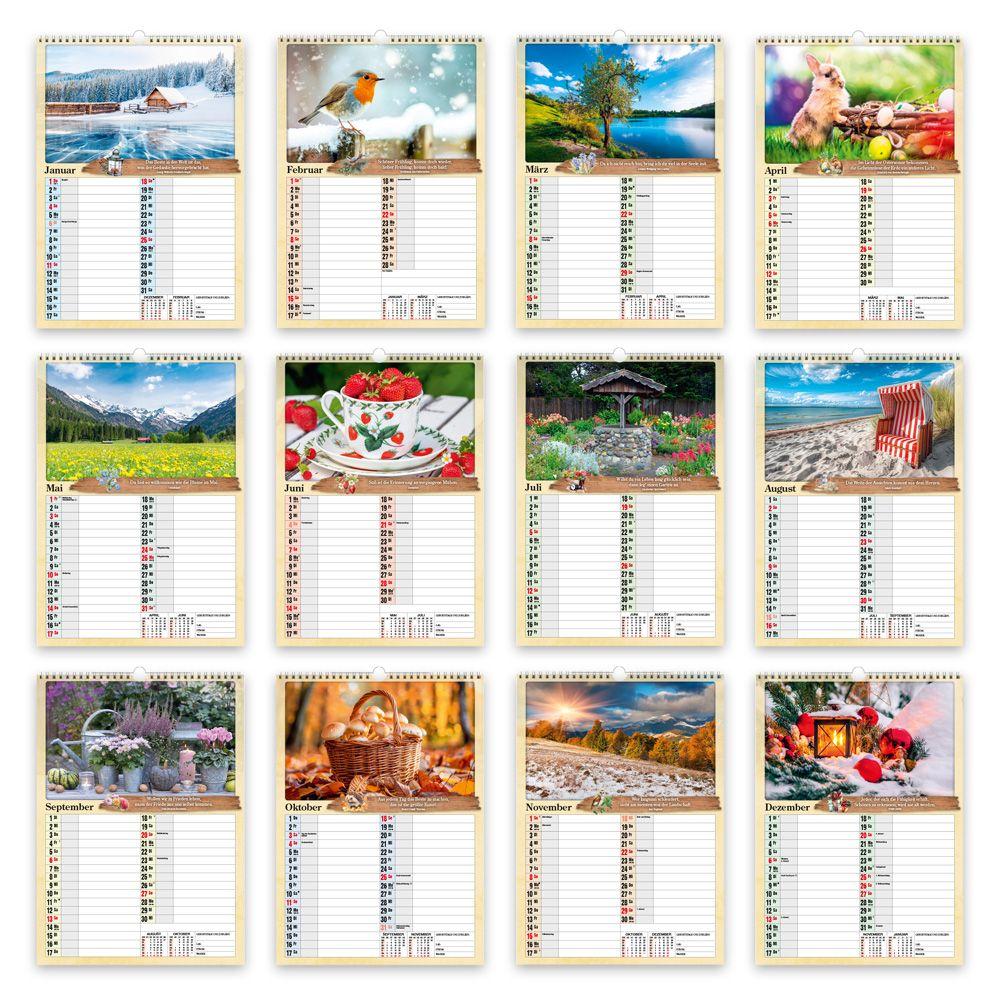 Beispielinhalt (Bild) Trötsch Großbildkalender Der große Rentnerkalender 2026