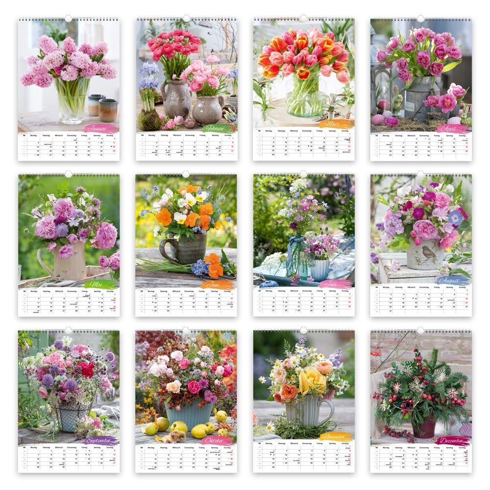Beispielinhalt (Bild) Trötsch Großbildkalender Blumen-Arrangements 2026