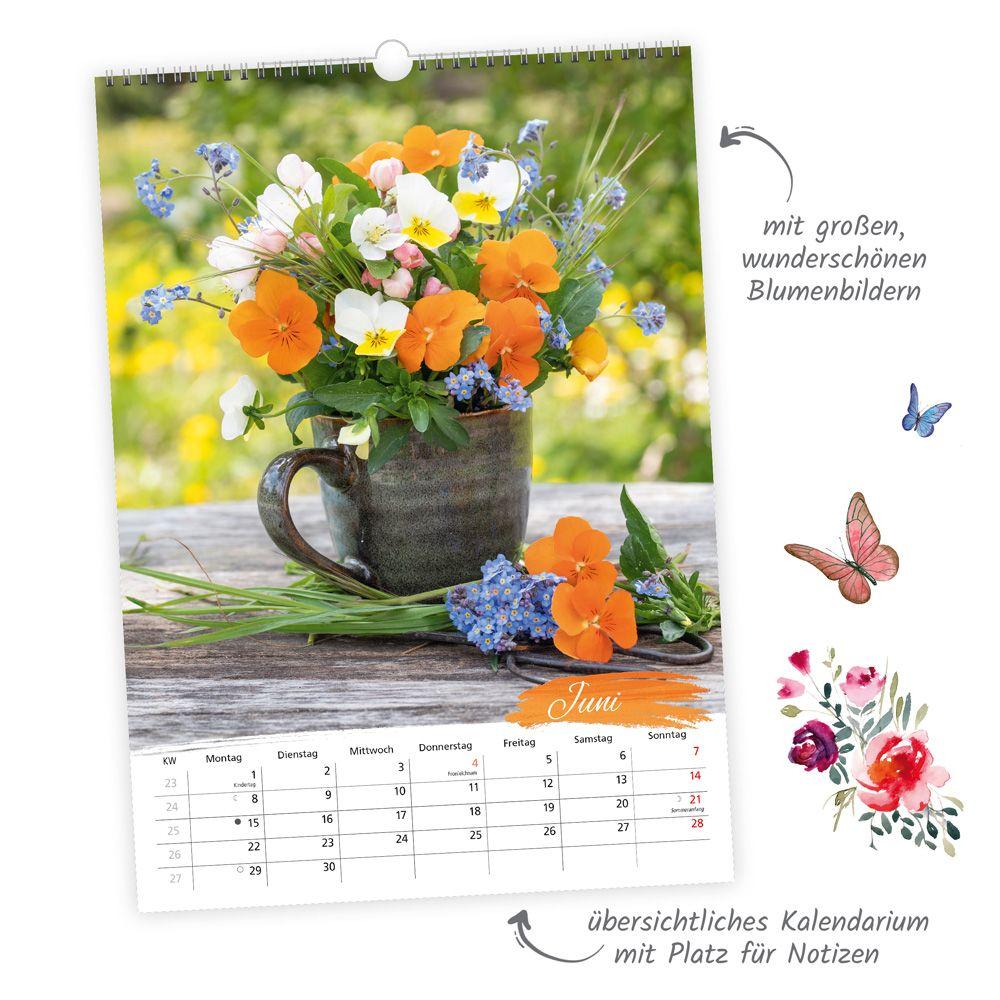 Beispielinhalt (Bild) Trötsch Großbildkalender Blumen-Arrangements 2026