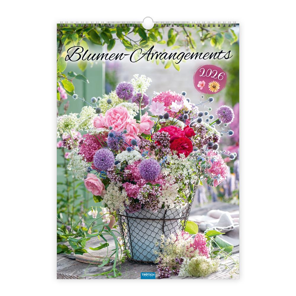Vorderes Coverbild Trötsch Großbildkalender Blumen-Arrangements 2026