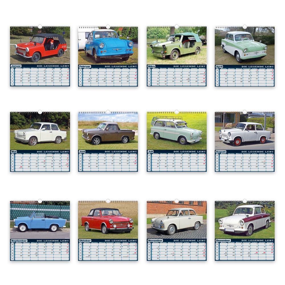 Beispielinhalt (Bild) Trötsch Technikkalender Trabant 2026