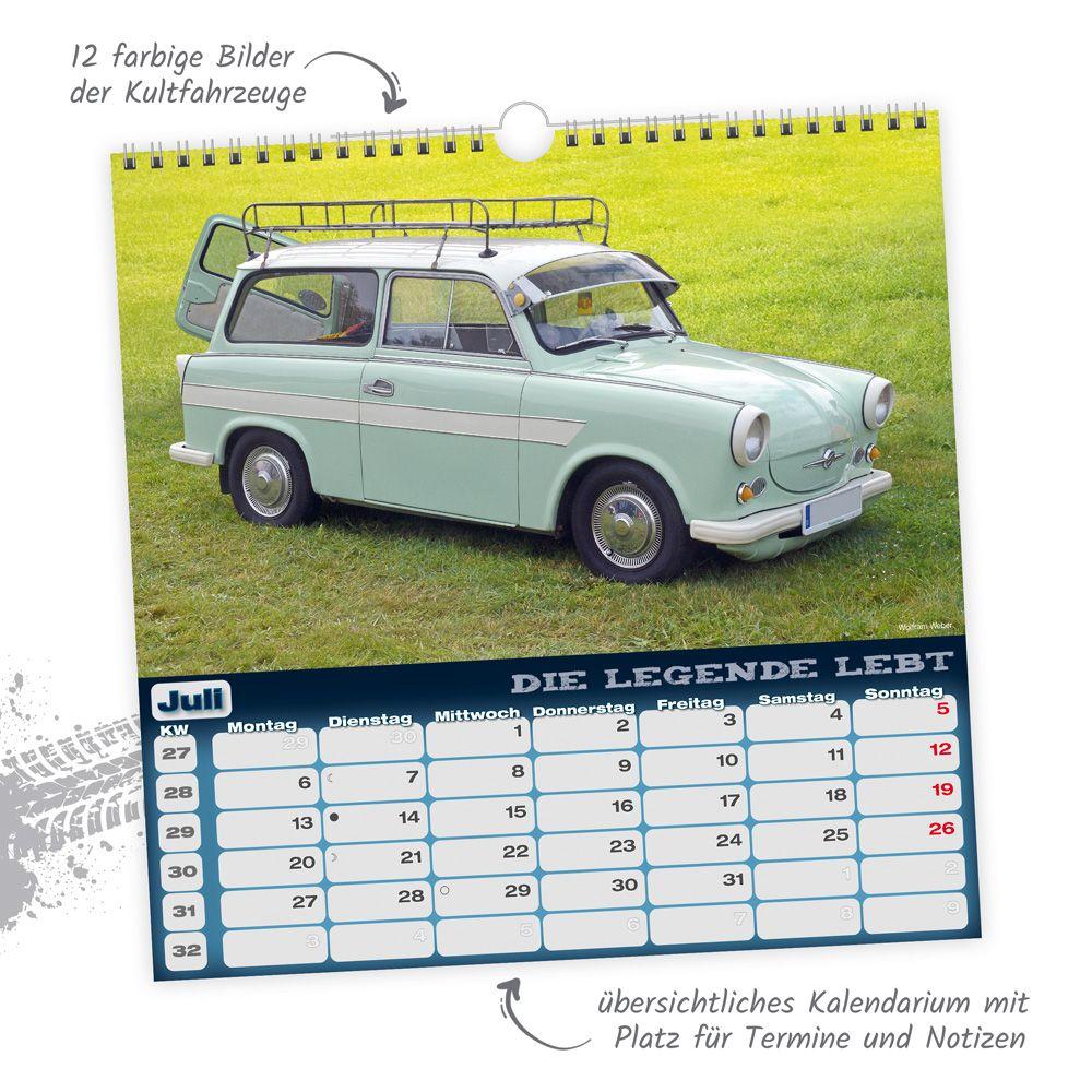 Beispielinhalt (Bild) Trötsch Technikkalender Trabant 2026