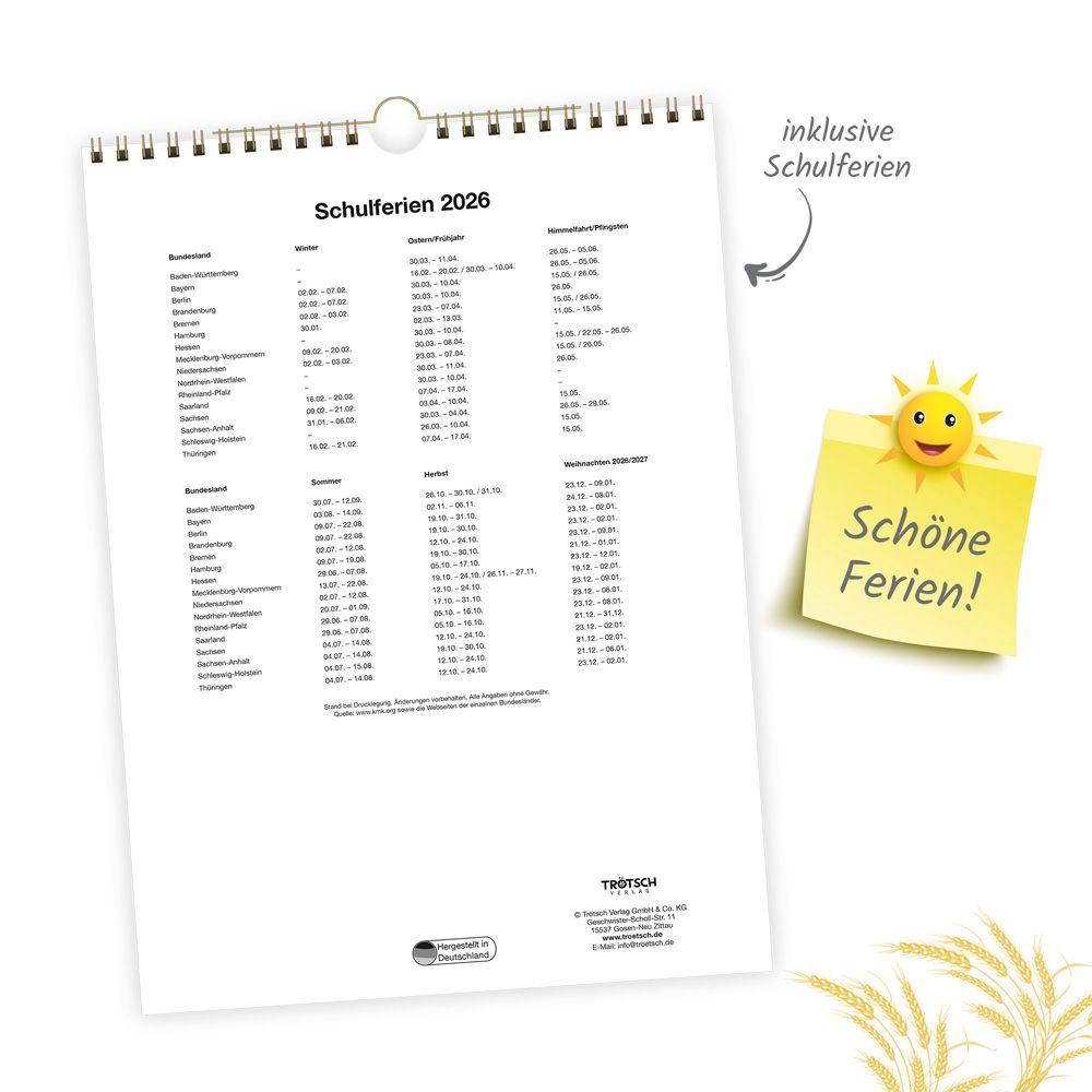 Beispielinhalt (Bild) Trötsch Classickalender Der 100-jährige Kalender 2026