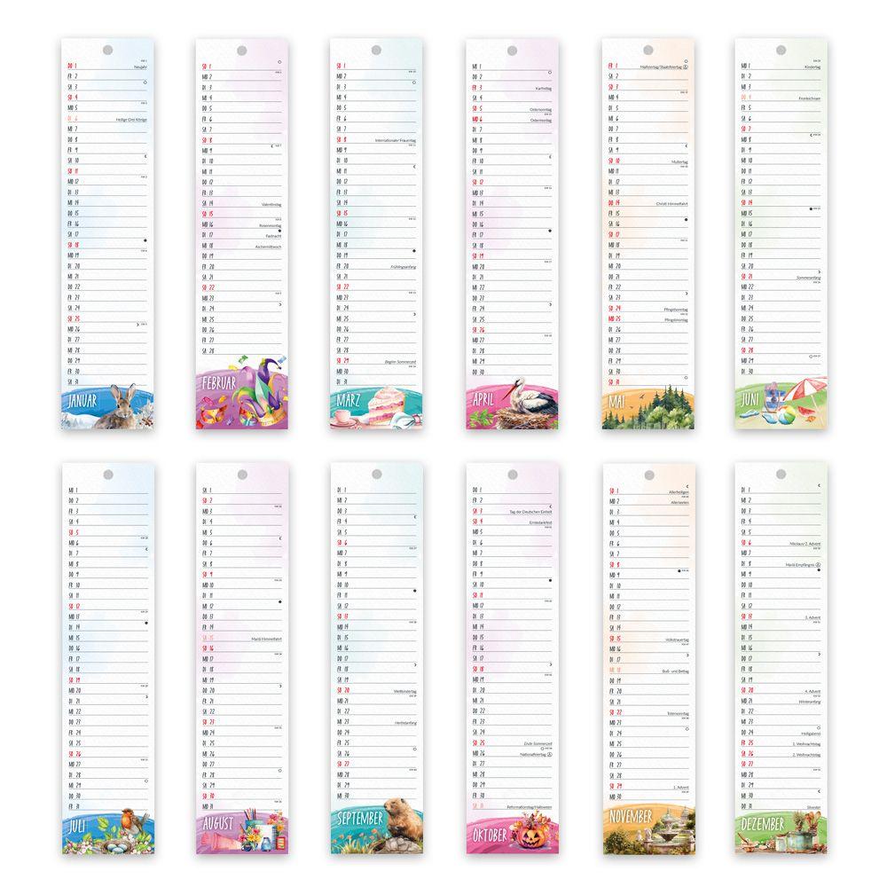 Beispielinhalt (Bild) Trötsch Streifenkalender Mini Zauberhafte Heimat 2026