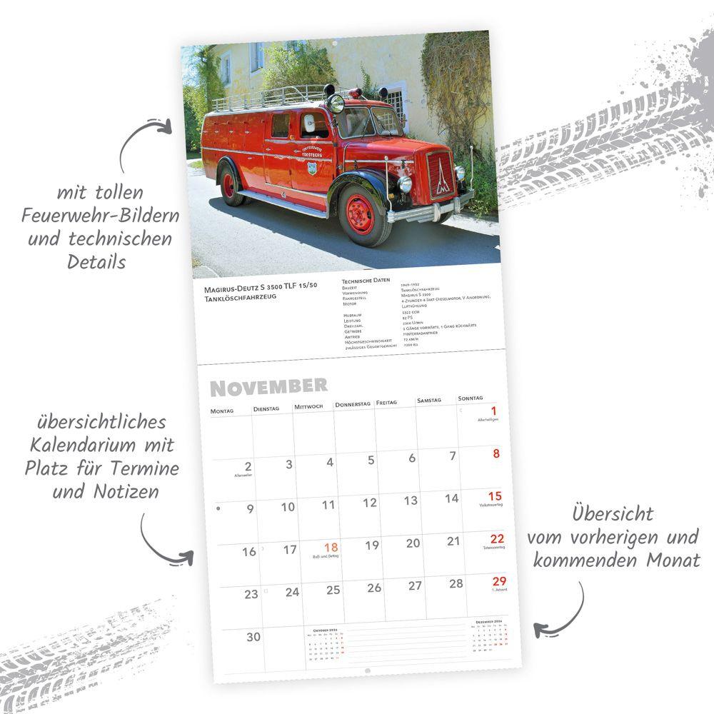 Beispielinhalt (Bild) Trötsch Broschürenkalender Feuerwehren 2026