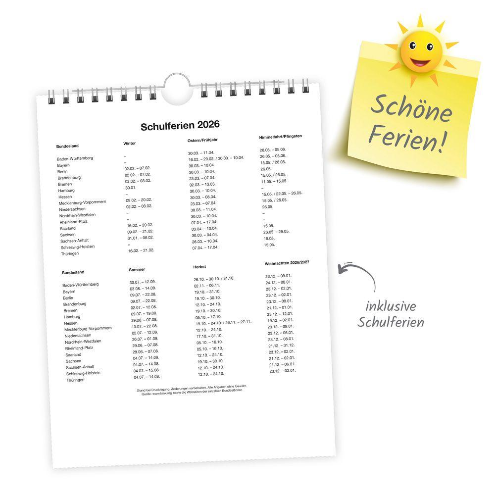 Beispielinhalt (Bild) Trötsch Wochenkalender zum Hängen DDR-Fahrzeuge 2026