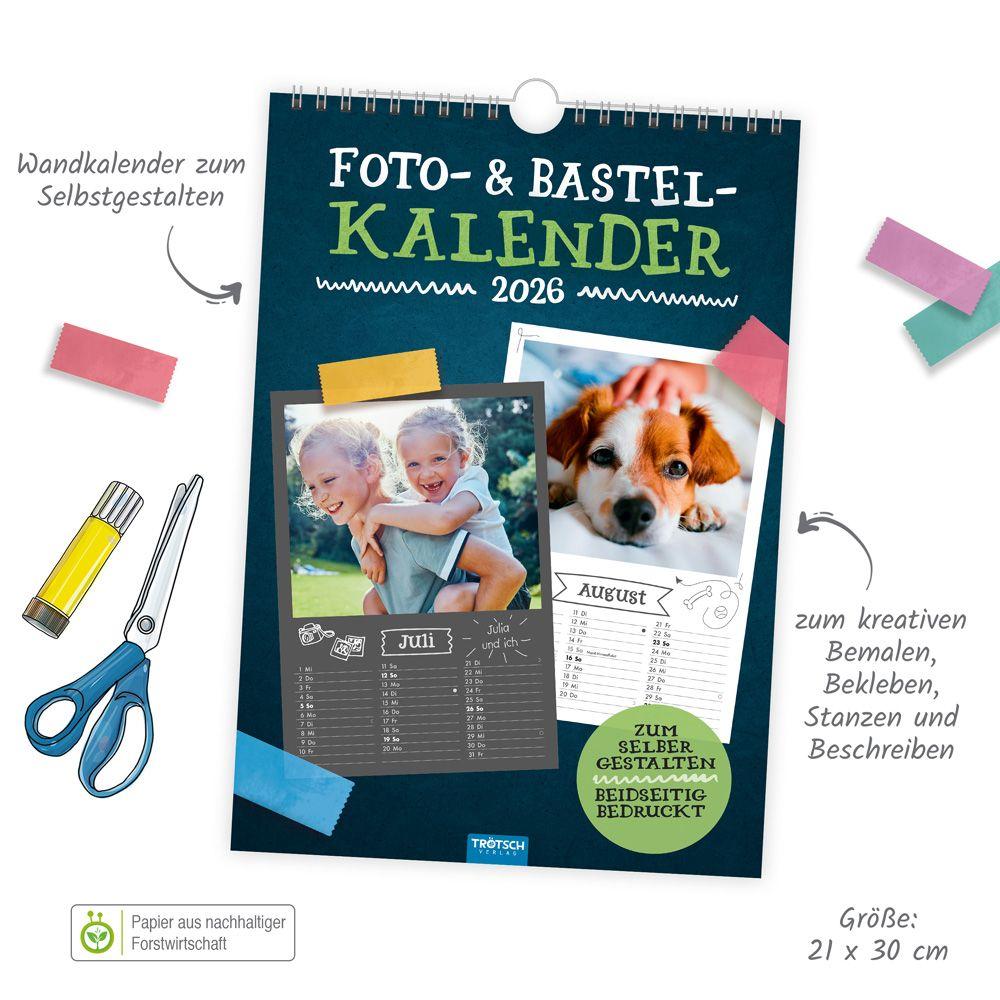 Beispielinhalt (Bild) Trötsch Foto- und Bastelkalender A4 2026