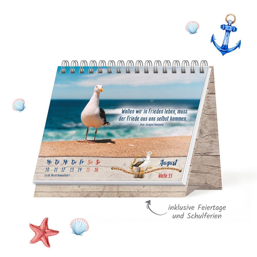 Beispielinhalt (Bild) Trötsch Aufstellwochenkalender Maritime Momente 2026