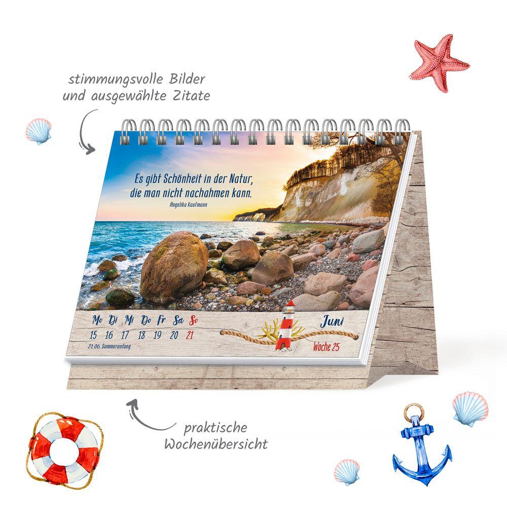 Beispielinhalt (Bild) Trötsch Aufstellwochenkalender Maritime Momente 2026