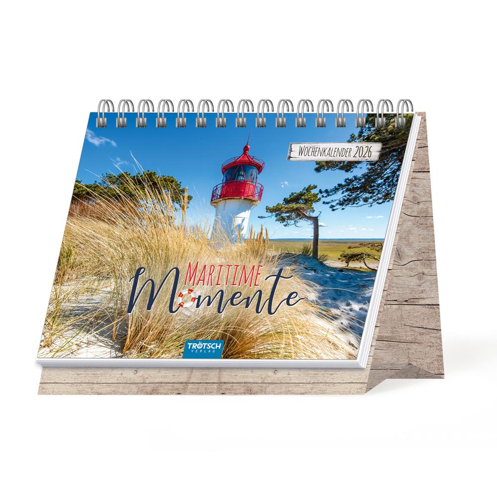 Vorderes Coverbild Trötsch Aufstellwochenkalender Maritime Momente 2026