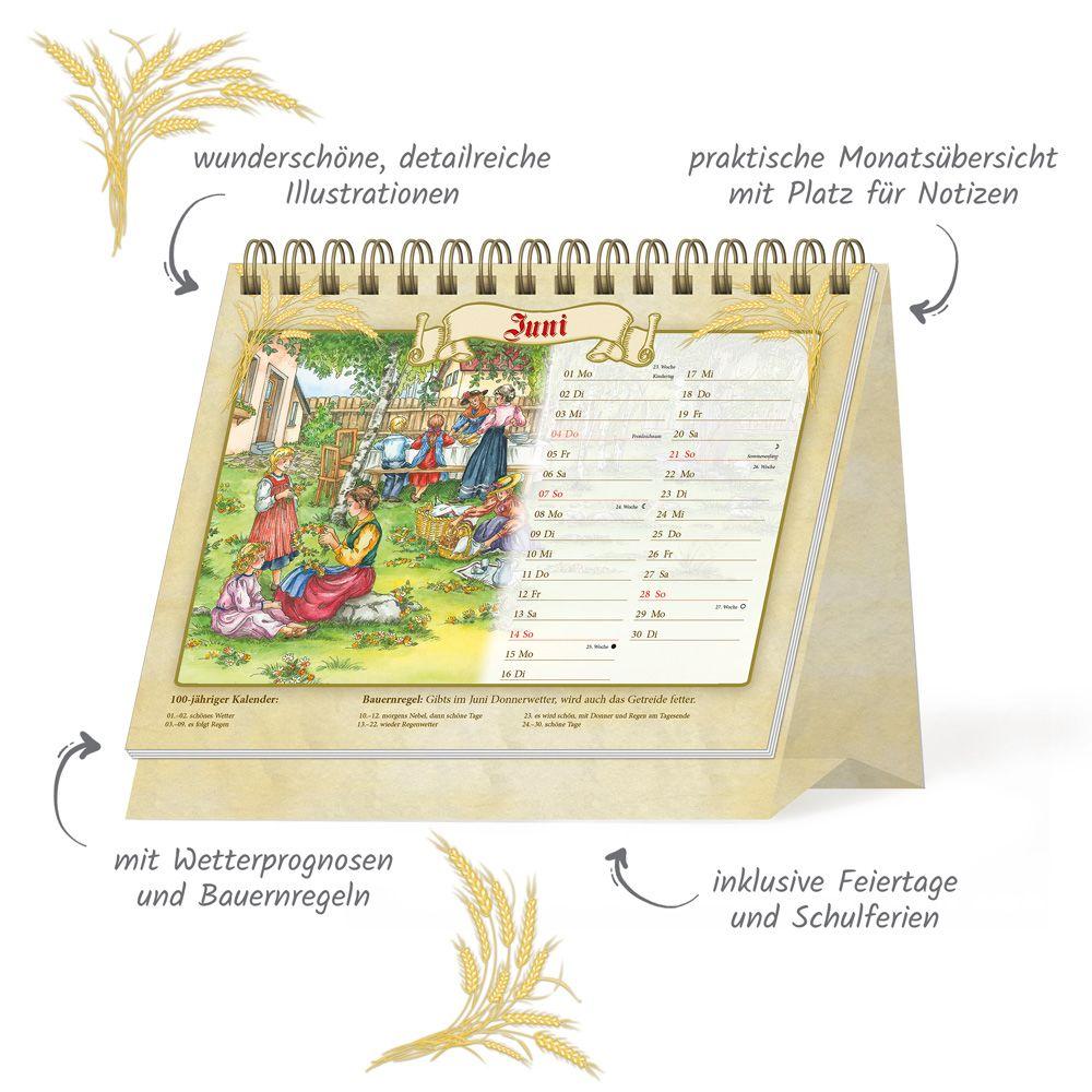 Beispielinhalt (Bild) Trötsch Aufstellkalender Der 100-jährige Kalender 2026