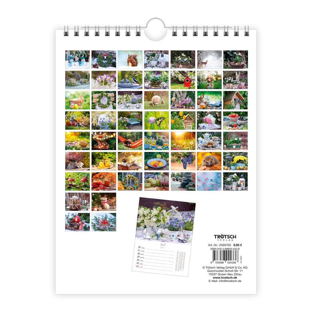 Beispielinhalt (Bild) Trötsch Wochenkalender zum Hängen Landliebe 2026