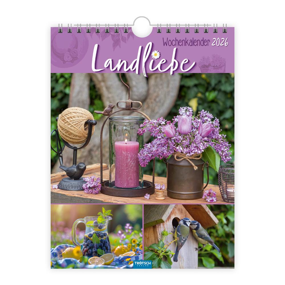 Vorderes Coverbild Trötsch Wochenkalender zum Hängen Landliebe 2026