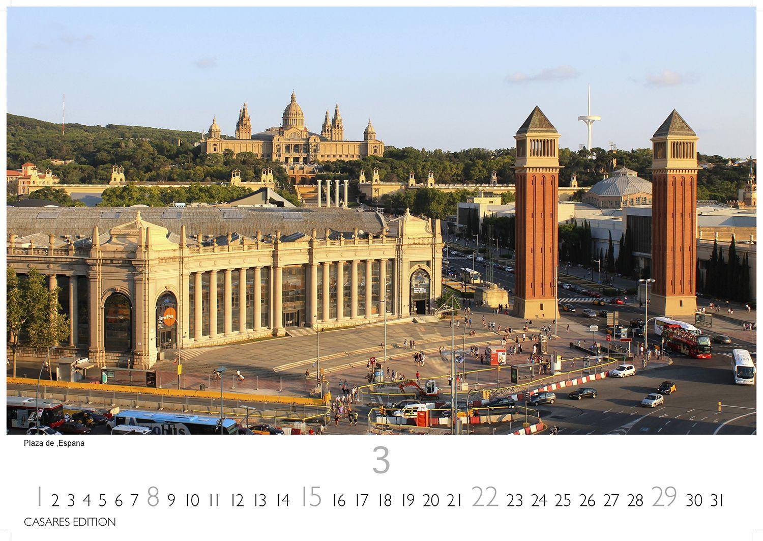 Beispielinhalt (Bild) Barcelona Kalender 2026 - Wandkalender | Fotokalender Spanien 24x35 cm - Foto. mit den schönsten Motiven, Sehenswürdigkeiten & Inspirationen"