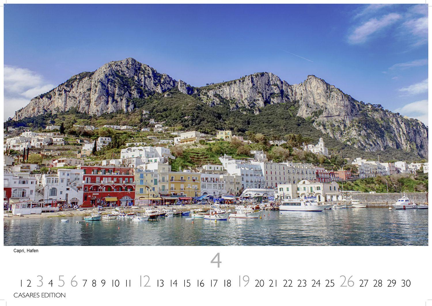 Beispielinhalt (Bild) Golf von Neapel Kalender 2026 - Wandkalender | Fotokalender Italien 35x50 cm - . mit Capri, Ischia & Amalfi Küste