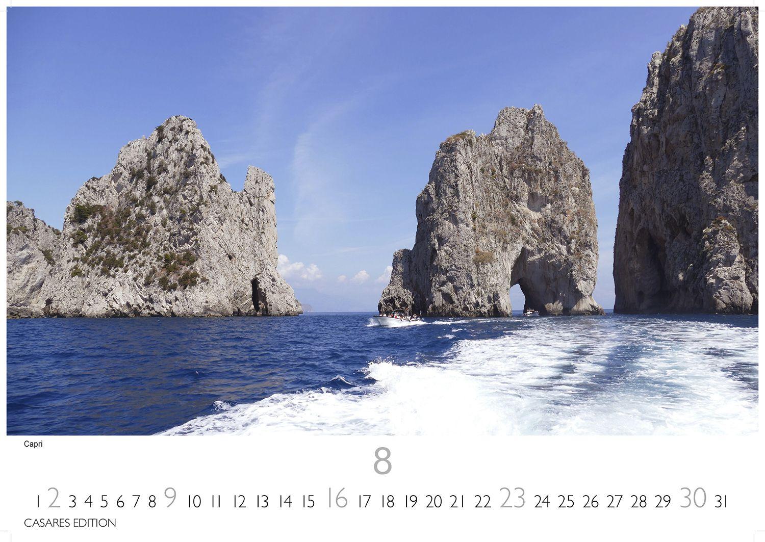 Beispielinhalt (Bild) Golf von Neapel Kalender 2026 - Wandkalender | Fotokalender Italien 35x50 cm - . mit Capri, Ischia & Amalfi Küste