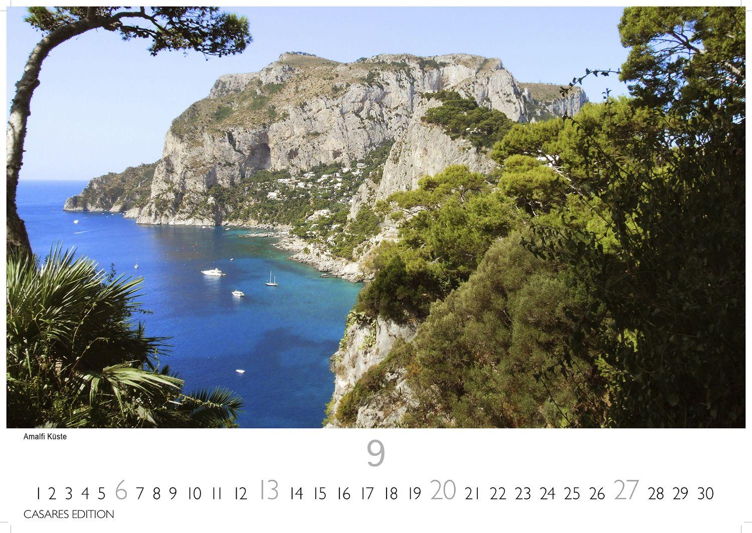 Beispielinhalt (Bild) Golf von Neapel Kalender 2026 - Wandkalender | Fotokalender Italien 35x50 cm - . mit Capri, Ischia & Amalfi Küste