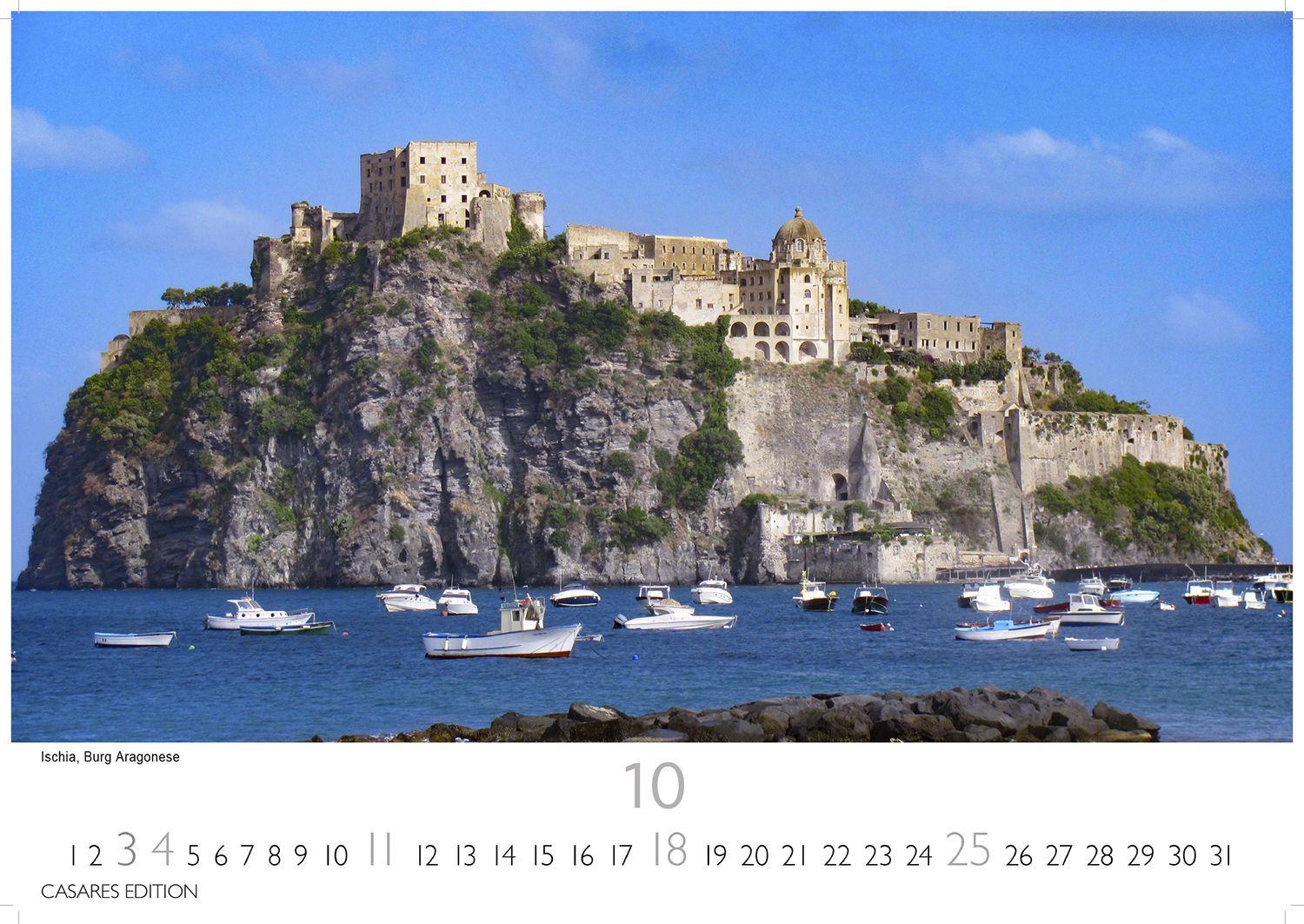 Beispielinhalt (Bild) Golf von Neapel Kalender 2026 - Wandkalender | Fotokalender Italien 35x50 cm - . mit Capri, Ischia & Amalfi Küste