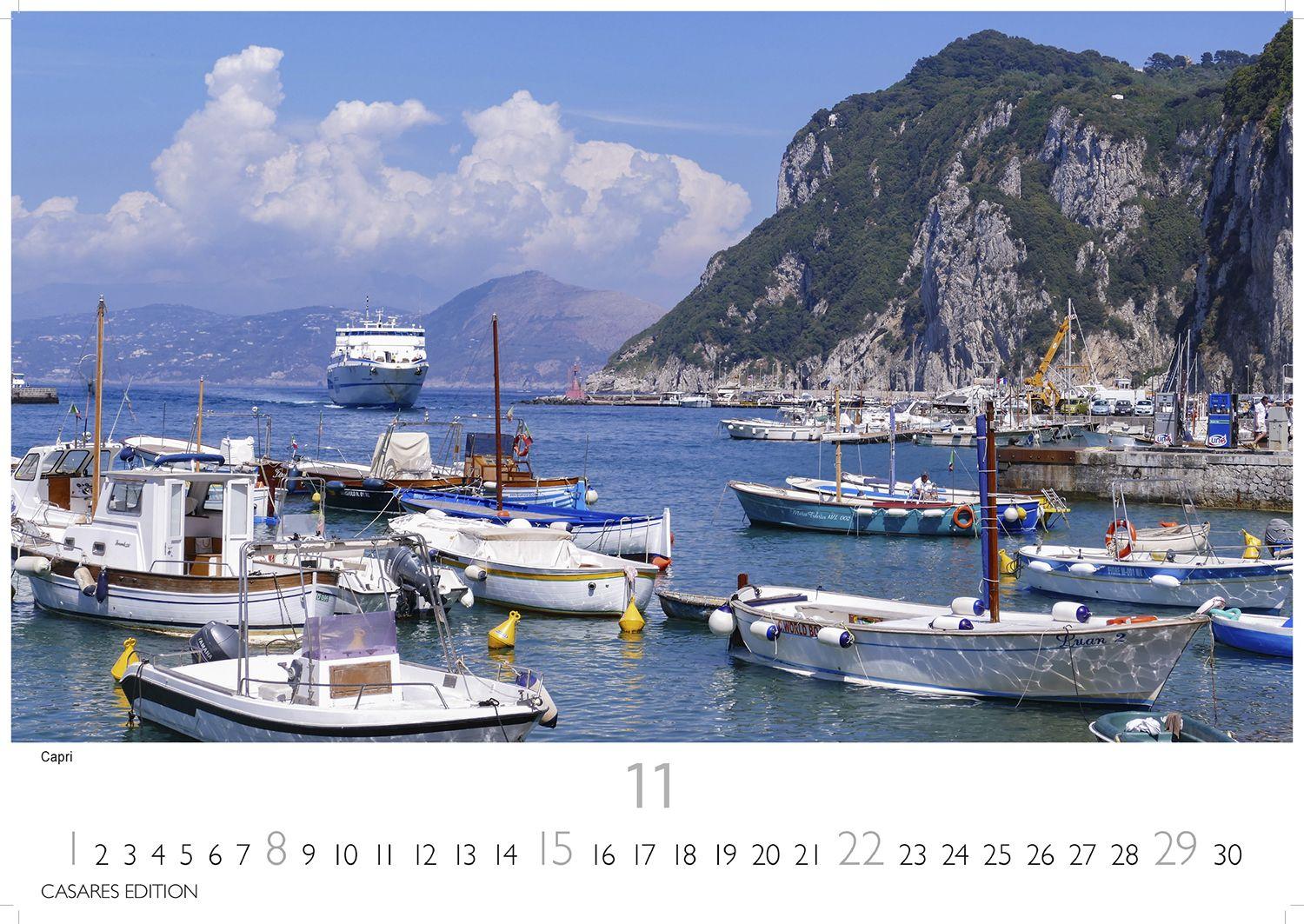 Beispielinhalt (Bild) Golf von Neapel Kalender 2026 - Wandkalender | Fotokalender Italien 35x50 cm - . mit Capri, Ischia & Amalfi Küste