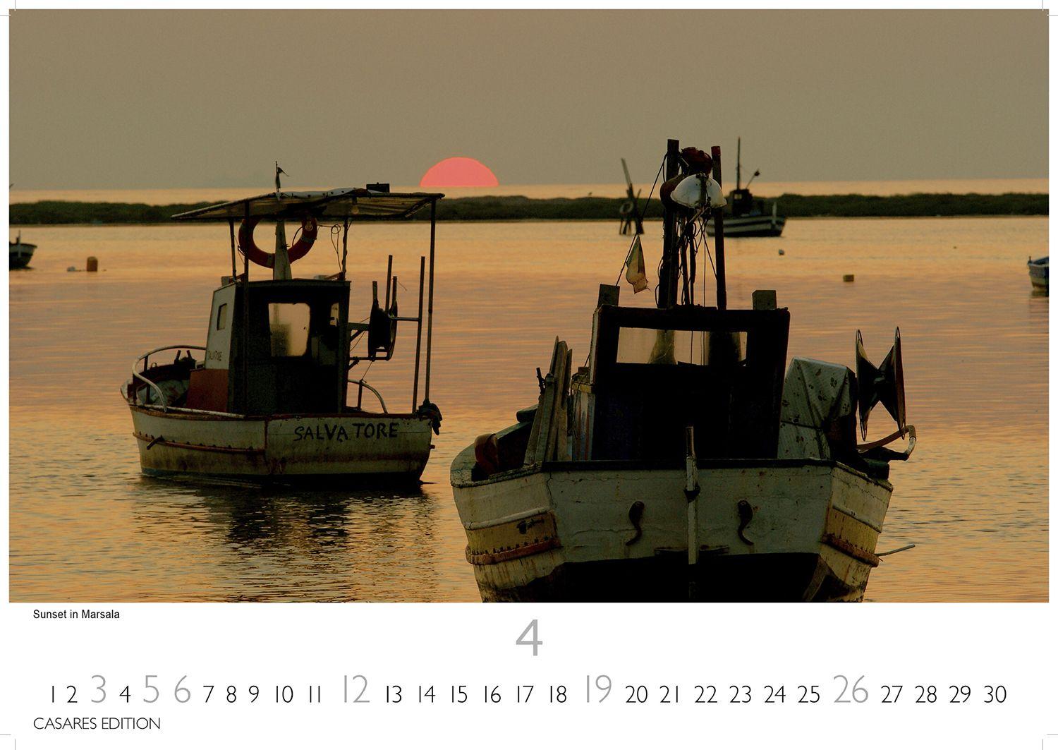 Beispielinhalt (Bild) Sizilien Kalender 2026 - Wandkalender | Fotokalender Italien 24x35 cm - . mit atemberaubenden Fotos von Sizilien,