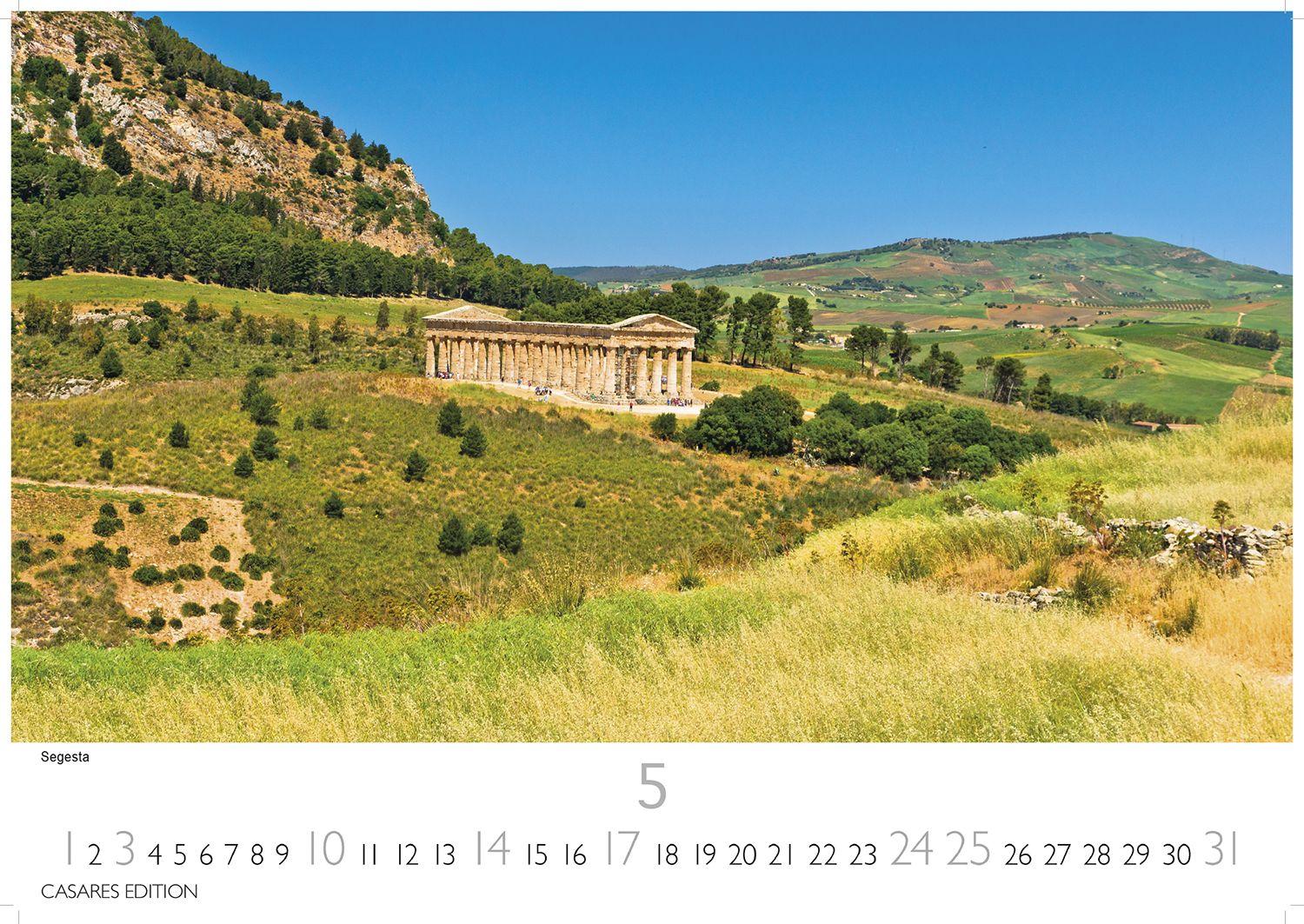 Beispielinhalt (Bild) Sizilien Kalender 2026 - Wandkalender | Fotokalender Italien 24x35 cm - . mit atemberaubenden Fotos von Sizilien,