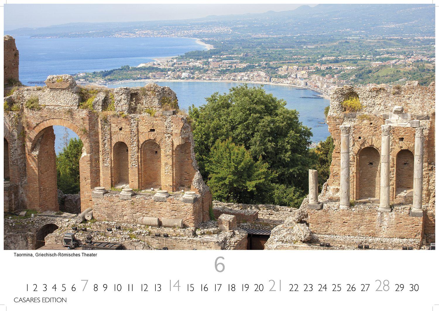 Beispielinhalt (Bild) Sizilien Kalender 2026 - Wandkalender | Fotokalender Italien 24x35 cm - . mit atemberaubenden Fotos von Sizilien,