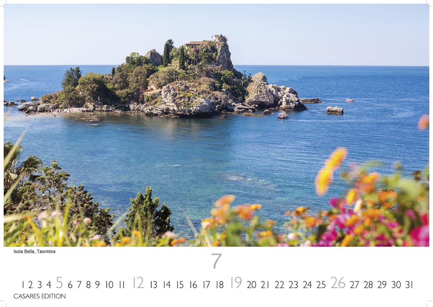 Beispielinhalt (Bild) Sizilien Kalender 2026 - Wandkalender | Fotokalender Italien 24x35 cm - . mit atemberaubenden Fotos von Sizilien,