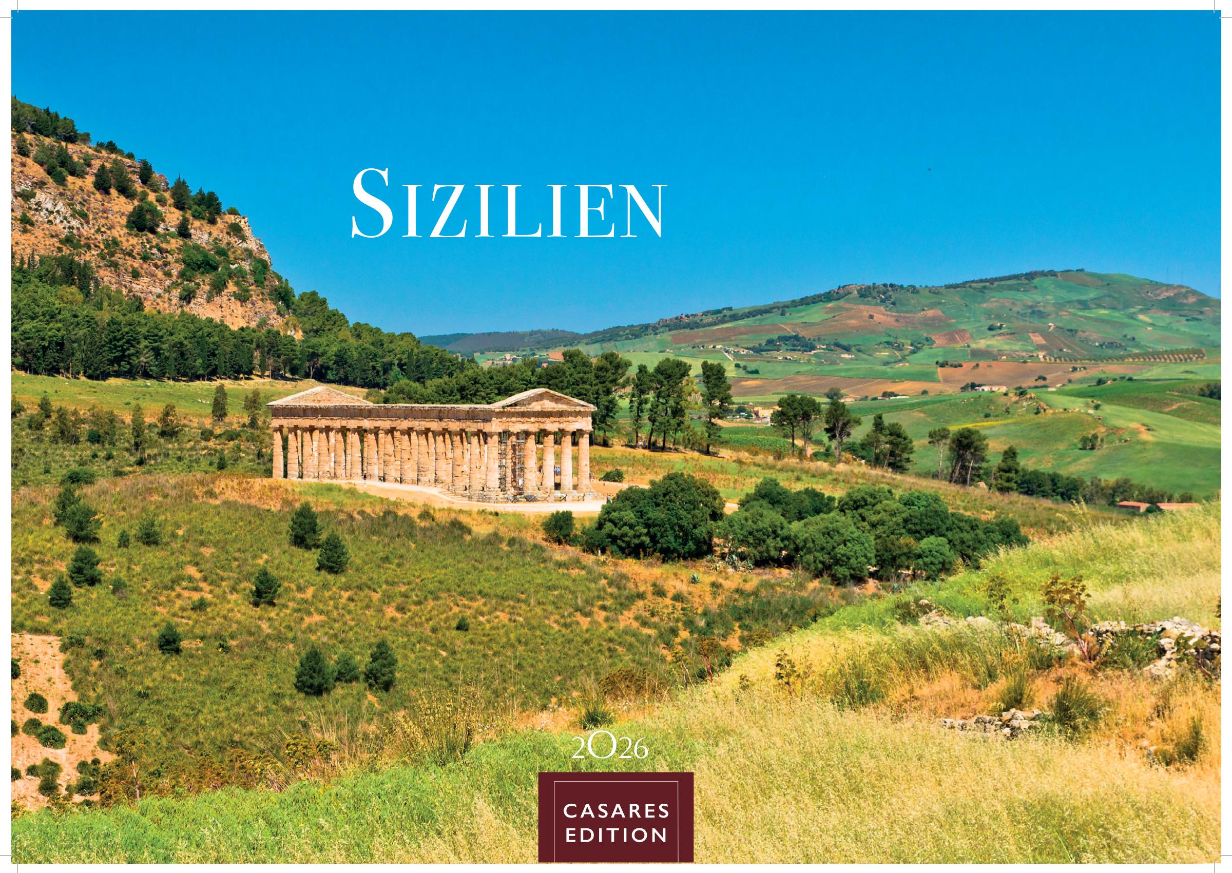 Vorderes Coverbild Sizilien Kalender 2026 - Wandkalender | Fotokalender Italien 24x35 cm - . mit atemberaubenden Fotos von Sizilien,