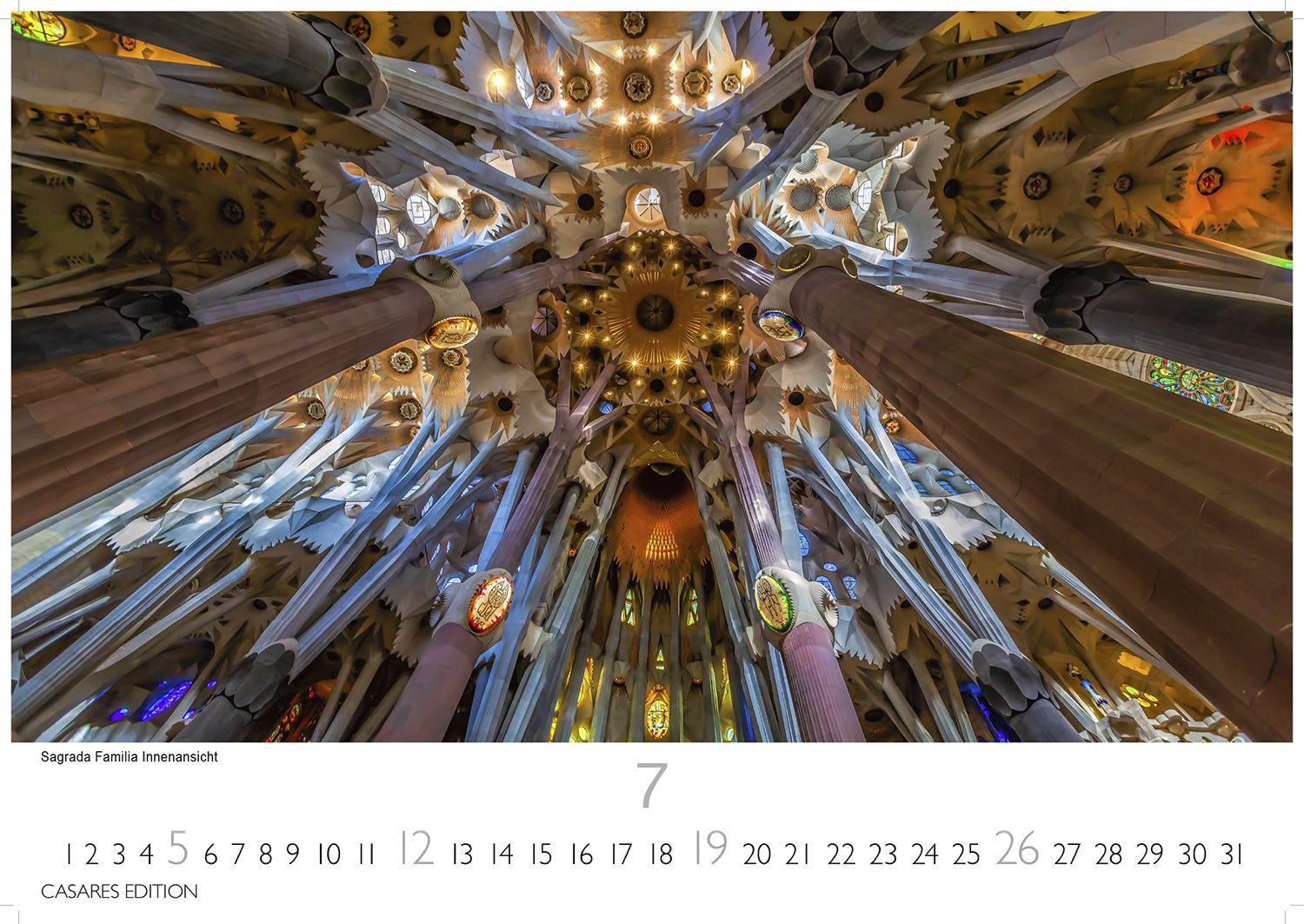 Beispielinhalt (Bild) Barcelona Kalender 2026 - Wandkalender | Fotokalender Spanien 35x50cm - Foto. mit den schönsten Motiven, Sehenswürdigkeiten & Inspirationen"
